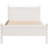 vidaXL Posteljni okvir brez vzmetnice bel 75x190 cm trdna borovina | Shoptok.si