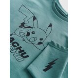 Reserved - Predimenzionirana majica dugih rukava Pokémon - plavozeleno | shoptok.hr