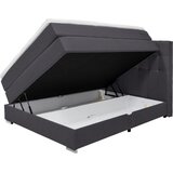 CARRYHOME POSTELJA BOXSPRING 140 cm x 200 cm , tekstil temno siva | Shoptok.si