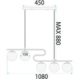 Toolight Viseća Lampa APP1599-5CP Gold | shoptok.hr