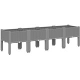  Vrtna sadilica s nogama svjetlosiva 160 x 40 x 42 cm PP | Eponuda.com