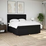  Krevet s oprugama i madracem crni 200x200 cm od tkanine | shoptok.hr