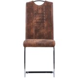  Nihajni jedilni stoli 4 kosi rjavo umetno semiš usnje, (20699899) | Shoptok.si