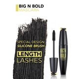 Flormar Big'n Bold Lengthening vodoodporna maskara za podaljšanje, privihanje in volumen 15 ml | Shoptok.si