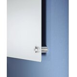 SMIT VISUAL Steklena bela tabla, komplet, steklena površina, bela, ŠxV 600 x 450 mm | Shoptok.si