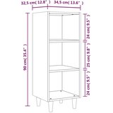  Komoda bijela 34,5 x 32,5 x 90 cm od konstruiranog drva | shoptok.hr