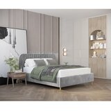 Maison de Rêve Sivi tapecirani bračni krevet s prostorom za odlaganje s podnicom 180x200 cm Noto – | shoptok.hr