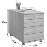 P & B PREDALNIK NA KOLESCIH siva | Shoptok.si