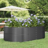 vidaXL Vrtna sadilica antracit 212x140x68cm od čelika obloženog prahom | shoptok.hr