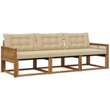 vidaXL Zunanja garnitura za sedenje z blazino 3 pcs Naravna in bež, (5000272897) | Shoptok.si