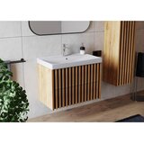Modern Living kombiniran umivalnik line, barva hrasta, črna | Shoptok.si
