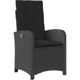  The Living Store Vrtni naslanjač z blazinami črn poli ratan - Vrtni Naslanjač, (21459724) | Shoptok.si