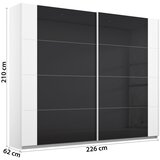 Rauch Möbel omara z drsnimi vrati, antracit, bela | Shoptok.si