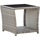  Stolić za kavu sivi 45 x 45 x 40 cm od poliratana i stakla | shoptok.hr