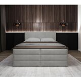 MID.YOU POSTELJA BOXSPRING 180 cm x 200 cm , les, tekstil, leseni material siva | Shoptok.si