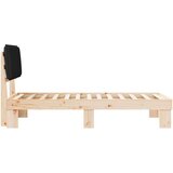  Posteljni okvir z oblazinjenim vzglavjem Črna 75 x 190 cm, (5000101685) | Shoptok.si