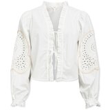 .OBJECT Topi & Bluze Noos Top Brodera L/S - White Sand Bež Cene