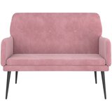  Klupa ružičasta 108 x 79 x 79 cm baršunasta | shoptok.hr