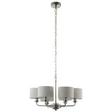  Endon 99151 - Luster na lancu HIGHCLERE 6xE14/28W/230V siva/mat hrom | Eponuda.com