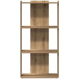 vidaXL Knjižna omara 3-nadstropna artisan hrast 60x30x120 cm inž. les | Shoptok.si