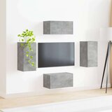  Komplet TV omaric 4 pcs Betonsko siva Konstruiran les, (5000132760) | Shoptok.si