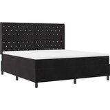  Krevet s opruga kutije s madracem Crna 180 x 200 cm Baršun | shoptok.hr