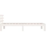  Posteljni okvir bel iz trdnega lesa 75x190 cm 2FT6, (20905710) | Shoptok.si