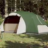 vidaXL Šotor za kampiranje za 8 oseb zelen vodoodporen