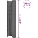 Dvostrana vrtna ograda 110 x 300 cm siva | shoptok.hr