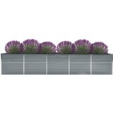  Visoka greda pocinkano jeklo 400x80x77 cm siva | Shoptok.si