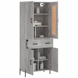 Visoka komoda siva sonome 69,5x34x180 cm od konstruiranog drva | shoptok.hr