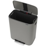 Brabantia Koš za odpadke s pedalom Bo, s plastičnim vložkom, 60 litrov - Mineral Concrete Grey | Shoptok.si
