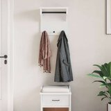 vidaXL Zidna vješalica za kapute SANDNES 43x30x42 cm puno drvo bor | shoptok.hr
