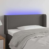 vidaXL LED uzglavlje sivo 93x16x78/88 cm od umjetne kože | shoptok.hr