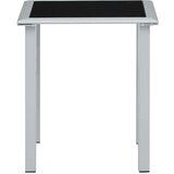  Vrtni stol crno-srebrni 41 x 41 x 45 cm od čelika i stakla | shoptok.hr