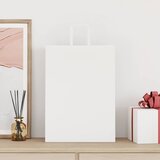  Papirnate vrećice 250 kom s ručkama bijele 32x17x44 cm | shoptok.hr