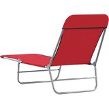  Sklopive ležaljke 2 kom čelik i tkanina crvene | shoptok.hr