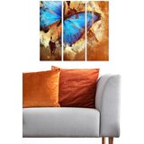 Wallity MDF1267588 multicolor decorative mdf painting (3 pieces) Cene