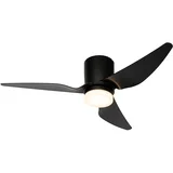 Stropni ventilator črn, vključno z LED z daljinskim upravljanjem - Patty