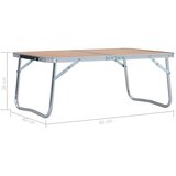 vidaXL Zložljiva miza za kampiranje rjava iz aluminija 60x40 cm | Shoptok.si