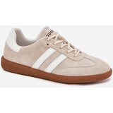 Boto Low Leather Sneakers Women Beige Ismina | shoptok.hr
