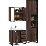 Maison Chic Kopalniški sestavi - Kopalniška garnitura 3-delna rjavi hrast inženirski les, (21787951) | Shoptok.si