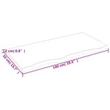  Kupaonska radna ploča 100x50x2 cm netretirano masivno drvo | shoptok.hr