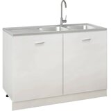  Kuhinjski sudoper s dva korita srebrni 1200x500x155 mm čelični | Eponuda.ba