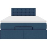 vidaXL Otomanski okvir kreveta s madraca plavi 120x200cm od tkanine | shoptok.hr
