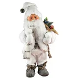 led novogodisnja dekora/plesuci deda mraz beli 30CM