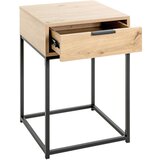 MID.YOU NOČNA OMARICA, črna, barve hrasta | Shoptok.si