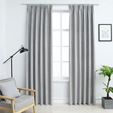 vidaXL Zavjese za zamračivanje s kukama 2 kom sive 140 x 225 cm Cijene
