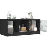 vidaXL Stolić za kavu sa staklenim vratima crni 102 x 50 x 42 cm | shoptok.hr