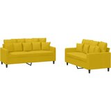  2-dijelni set sofa s jastucima žuti baršunasti | shoptok.hr